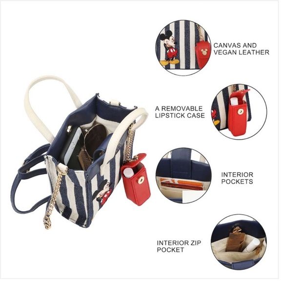 Disney Micky mouse Mini Bag Blue white - Picture 8 of 11